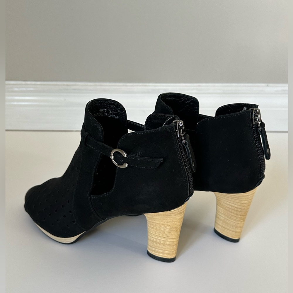 High heel open toe booties